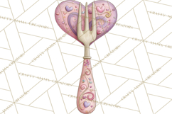 Valentine Tea Party Clipart, Romantic Teapot and Cup PNG Product Image 2