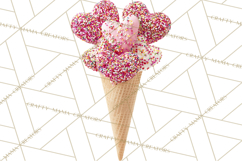 Rainbow Sprinkle Valentine Dessert Clipart PNG Product Image 2