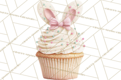 Easter Cupcakes Clipart, Pastel Easter Desserts, Bakery Png Product Image 2