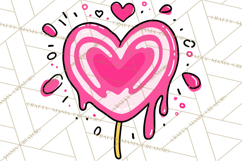 Bubblegum Pop Valentine Clipart PNG Hearts Candy Cupcakes Product Image 4