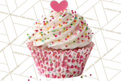 Rainbow Sprinkle Valentine Dessert Clipart PNG Product Image 3