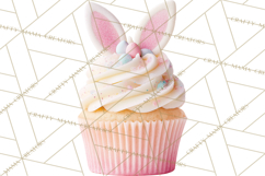 Easter Cupcakes Clipart, Pastel Easter Desserts, Bakery Png Product Image 3