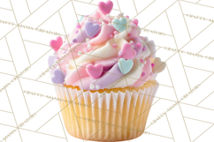 Rainbow Sprinkle Valentine Dessert Clipart PNG Product Image 4