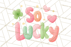 St. Patrick’s Day Clipart, Girly Lucky Shamrock Clip Art PNG Product Image 2