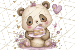 Sweet Treat Animals Clipart, Valentine Cupcake Cat PNG Product Image 4