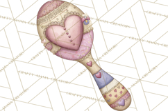 Valentine Tea Party Clipart, Romantic Teapot and Cup PNG Product Image 4