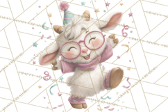 Farm Animals Dance Party Clipart, Dancing Cow Pig Sheep Png Product Image 5