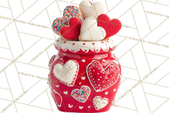 Rainbow Sprinkle Valentine Dessert Clipart PNG Product Image 5