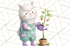 Farm Animals Gardening Clipart PNG, Garden Farm Animals Product Image 5