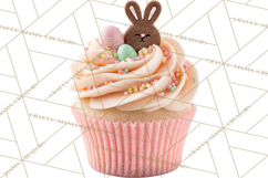 Easter Cupcakes Clipart, Pastel Easter Desserts, Bakery Png Product Image 2