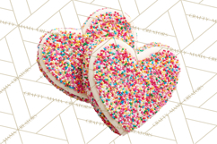 Rainbow Sprinkle Valentine Dessert Clipart PNG Product Image 2