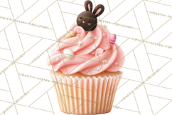 Easter Cupcakes Clipart, Pastel Easter Desserts, Bakery Png Product Image 3