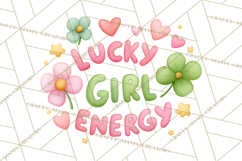 St. Patrick’s Day Clipart, Girly Lucky Shamrock Clip Art PNG Product Image 4