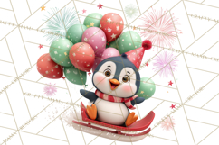 Cute New Year Clipart, Cartoon Animal New Year PNG Product Image 4