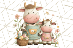 Easter Farm Animals Clipart PNG, Farm Animals Easter Eggs Product Image 5