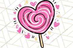 Bubblegum Pop Valentine Clipart PNG Hearts Candy Cupcakes Product Image 5
