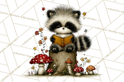 Forest Friends Woodland Animals PNG Clipart Mushrooms Art Product Image 5