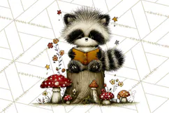Forest Friends Woodland Animals PNG Clipart Mushrooms Art Product Image 5