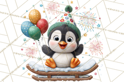 Cute New Year Clipart, Cartoon Animal New Year PNG Product Image 5