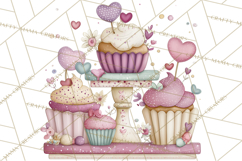 Valentine Tea Party Clipart, Romantic Teapot and Cup PNG Product Image 5