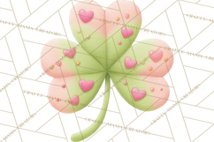 St. Patrick’s Day Clipart, Girly Lucky Shamrock Clip Art PNG Product Image 5