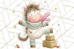 Farm Animals Dance Party Clipart, Dancing Cow Pig Sheep Png Product Image 2