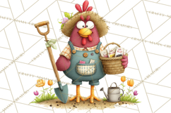 Farm Animals Gardening Clipart PNG, Garden Farm Animals Product Image 2