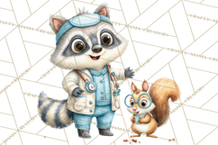Woodland Animal Doctor Clipart Cute Pediatric Vet PNG Product Image 2