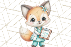 Woodland Animal Doctor Clipart Cute Pediatric Vet PNG Product Image 3