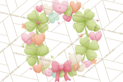 St. Patrick’s Day Clipart, Girly Lucky Shamrock Clip Art PNG Product Image 4