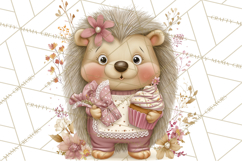 Sweet Treat Animals Clipart, Valentine Cupcake Cat PNG Product Image 5