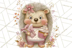 Sweet Treat Animals Clipart, Valentine Cupcake Cat PNG Product Image 5
