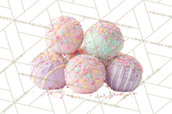 Rainbow Sprinkle Valentine Dessert Clipart PNG Product Image 2