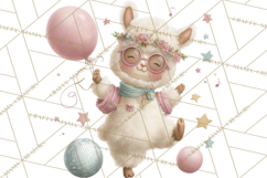 Farm Animals Dance Party Clipart, Dancing Cow Pig Sheep Png Product Image 2