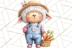 Farm Animals Gardening Clipart PNG, Garden Farm Animals Product Image 2