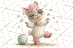 Farm Animals Dance Party Clipart, Dancing Cow Pig Sheep Png Product Image 3