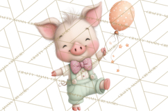 Farm Animals Dance Party Clipart, Dancing Cow Pig Sheep Png Product Image 4