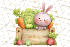Farm Animals Gardening Clipart PNG, Garden Farm Animals Product Image 5