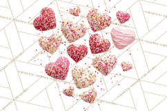 Rainbow Sprinkle Valentine Dessert Clipart PNG Product Image 5