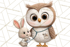 Woodland Animal Doctor Clipart Cute Pediatric Vet PNG Product Image 2