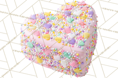 Rainbow Sprinkle Valentine Dessert Clipart PNG Product Image 2