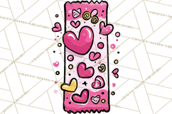 Bubblegum Pop Valentine Clipart PNG Hearts Candy Cupcakes Product Image 2