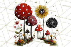 Forest Friends Woodland Animals PNG Clipart Mushrooms Art Product Image 2
