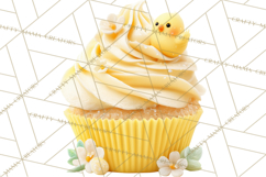 Easter Cupcakes Clipart, Pastel Easter Desserts, Bakery Png Product Image 3