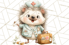 Woodland Animal Doctor Clipart Cute Pediatric Vet PNG Product Image 3