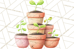 Farm Animals Gardening Clipart PNG, Garden Farm Animals Product Image 3