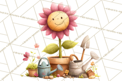 Farm Animals Gardening Clipart PNG, Garden Farm Animals Product Image 4