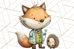 Woodland Animal Doctor Clipart Cute Pediatric Vet PNG Product Image 5