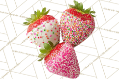 Rainbow Sprinkle Valentine Dessert Clipart PNG Product Image 5