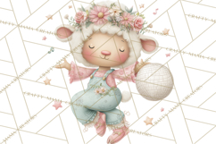 Farm Animals Dance Party Clipart, Dancing Cow Pig Sheep Png Product Image 2